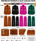 Elegant Women’s Two-Piece Blazer and Palazzo Trouser Set